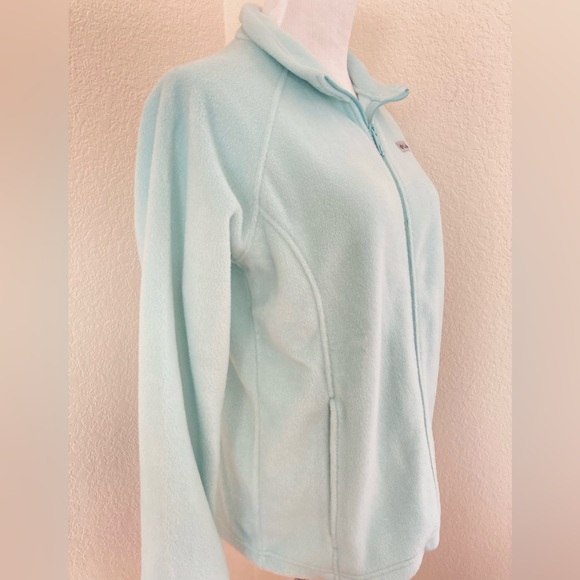 Columbia jacket fleece women’s jacket mint color full zipper jacket Columbia - Picture 4 of 5